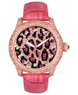, Womens Breast Cancer Awareness Pink Leather Strap 41mm BJ00019 38