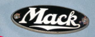 Vintage Porcelin Mack Truck Emblem Name Plate