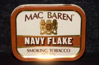 50g Mac Baren Navy Flake Collectible Tin SEALED from 1976