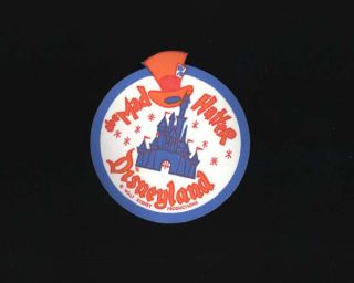 1960s Disneyland Mad Hatter Shop Label Unused Alice in Wonderland RARE