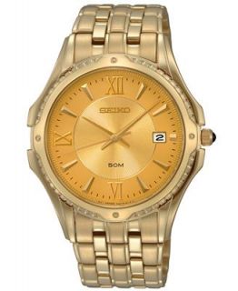 Seiko Watch, Mens Gold tone Stainless Steel Bracelet 40mm GEF48