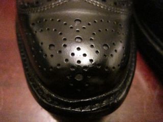 Allen Edmonds MacNeil Black Polish Calf Skin Wingtip Oxford Shoes Sz 7