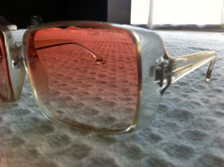 Tom Ford Julia TF81 Glamorous Transparent Frame Rose Lenses Sunglasses