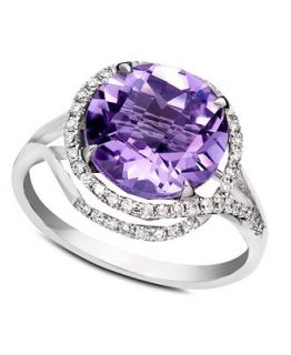 Effy Collection 14k White Gold Ring, Amethyst (4 1/4 ct. t.w.) and