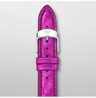 Michele 18mm Fuchsia Pink Leather Strap Fits Deco CSX MS18AA430690
