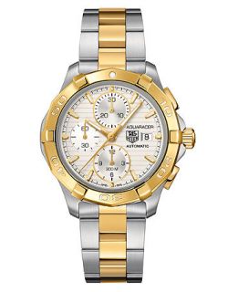 TAG Heuer Watch, Mens Swiss Automatic Chronograph Aquaracer Two Tone