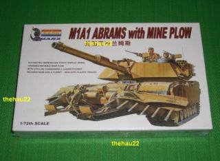 M1A1 Abrams with Mine Plow 1 72 Model Kit D205