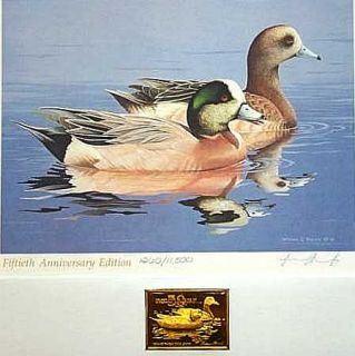 1984 Federal Stamp Print Medallion Edition Free David Maass Wood Ducks