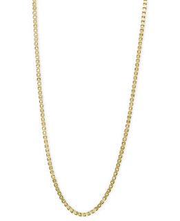 14k Gold Necklace, 16 Plain Box Chain   Necklaces   Jewelry & Watches