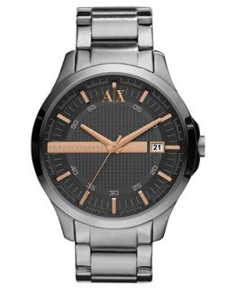 Armani Exchange Watch, Mens Stainless Steel Bracelet 46mm AX2102