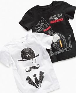 Epic Threads Kids Shirt, Little Girls Glitter Heart/Stars Graphic Tee