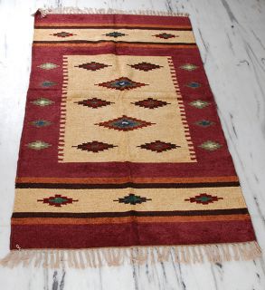 Runner Rustic Maroon Room Mat Carpet Rug Indian Rugs