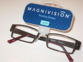 Magnivision Brown Marco 2 75 Reading Glasses New Free SHIP