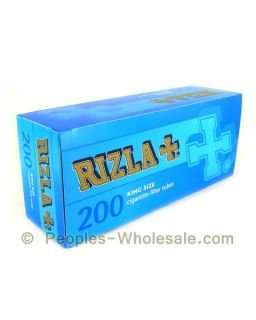 RIZLA 50 BOXES/CASE WITH 200 CIGARETTE TUBES PER BOX KING SIZE LIGHT