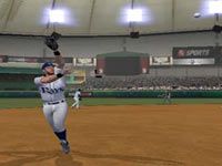 home run on the warning track in Major League Baseball 2K11 for Wii