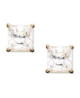 14k Gold Cubic Zirconia Stud Earrings   Earrings   Jewelry & Watches