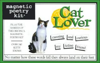 Cat Lover Gift Magnetic Poetry Kit Create Sentences Stories Magnet