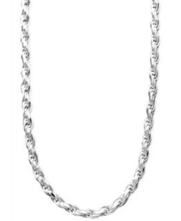 Mens Sterling Silver Necklace, 22 Textured Wheat Chain   Necklaces