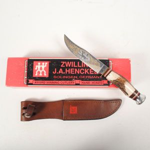 Henckels HK 504 Deer Hunter Fixed Blade Knife w/ Box and Sheath HK504