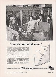 1952 Libbey Owens Ford Glass Ad Rock Island Railroad