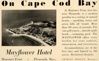 1913 Ad Mayflower Hotel Manomet Point Plymouth Cape Cod   ORIGINAL