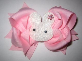 New Girls Beautiful Chunky Triple Layer Loopy 4.5 inch Hairbow with