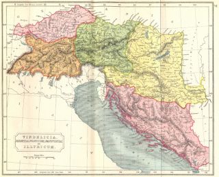 Title of map: Vindelicia, Rhaetia, Noricum, Pannonia et Illyricum