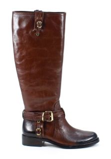 Vince Camuto Kabo Rich Cocoa Leather Riding Boot Shoes 6 5 New