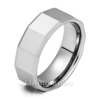 Unique Mens Tungsten Ring Wedding Band VE124 Size 8 12