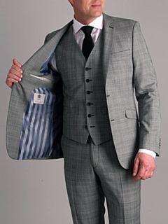 Alexandre Savile Row Prince of wales check jacket Silver   