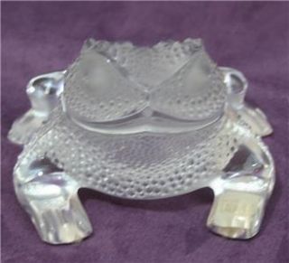 Lalique Crystal Toad Gregoire Paperweight