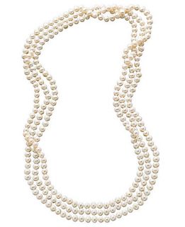 Pearl Necklace, 100 Cultured Freshwater Pearl Endless Strand Necklace