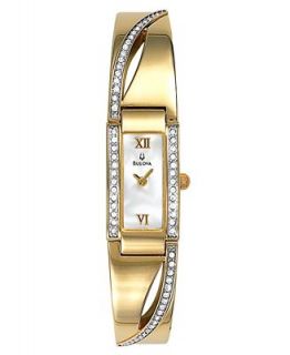 Bulova Watch, Womens Crystal Accents Bangle Bracelet 98V28