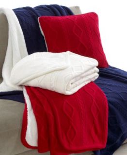 Martha Stewart Collection Bedding, Reversible Cable Knit Collection