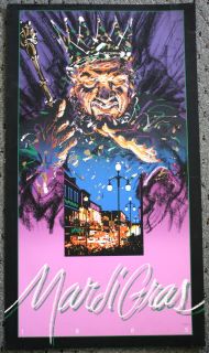 Mardi Gras 1985 New Orleans Art Poster Collectible