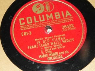 Marek Weber C 81 in Old Vienna Columbia 78 RPM 4 Record