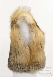  Sorbara Cross Fox Fur Tan Brown Vest