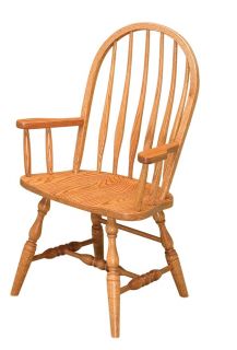 Set 2 Amish Windsor Dining Chairs Wooden Wood Kitchen Country Cottage