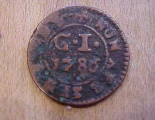 1786 Copper 1 Grano Coin Emmanvel de Rohan Knights Malta Order of St
