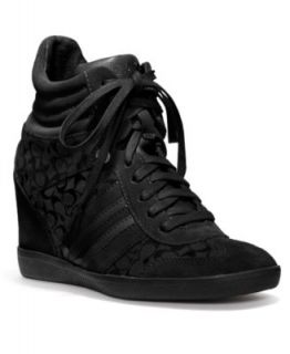 GUESS Womens Shoes, Huxley Wedge Sneakers   Shoes