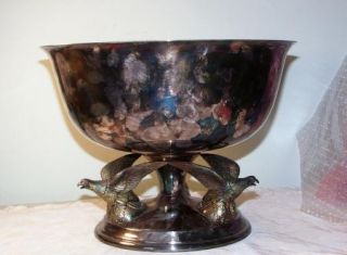 Fabulous Is Figural Eagles 12 Punch Bowl
