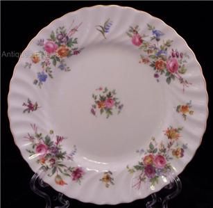 Minton Marlow China 8 Plate Floral Globe Discontinued England Older