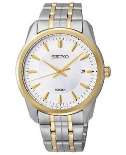 Seiko Watch, Mens Two Tone Stainless Steel Bracelet 39mm SGEG08   All