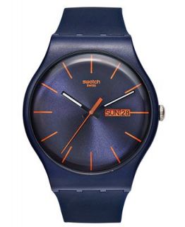 Swatch Watch, Unisex Swiss Roland Garros Bleue Blue Silicone Strap