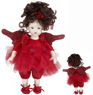 Marie Osmond Rubina Fairy Tiny Tot Red Holiday Doll