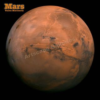 Mars Valles Marineris Red Planet Space Astronomy Poster 12x12