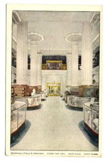 Marshall Field Co Postcard 1930s Store for Men
