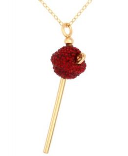 SIS by Simone I Smith 18k Gold Over Sterling Silver Necklace, Deep Red