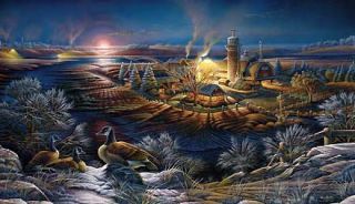 Moonlight Frost Terry Redlin New Paper Lithograph Le 9500 Signed 18