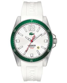Lacoste Watch, Mens Seattle White Silicone Strap 43mm 2010664   All